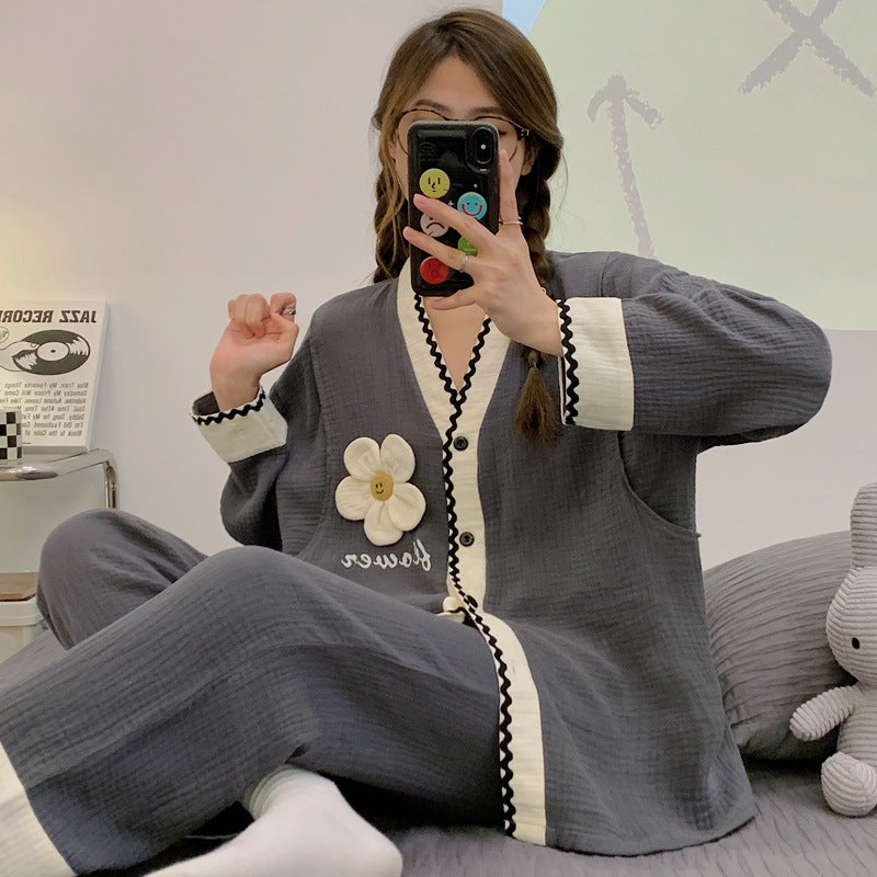 Cotton Maternity Sleepwear for Postpartum Nursing