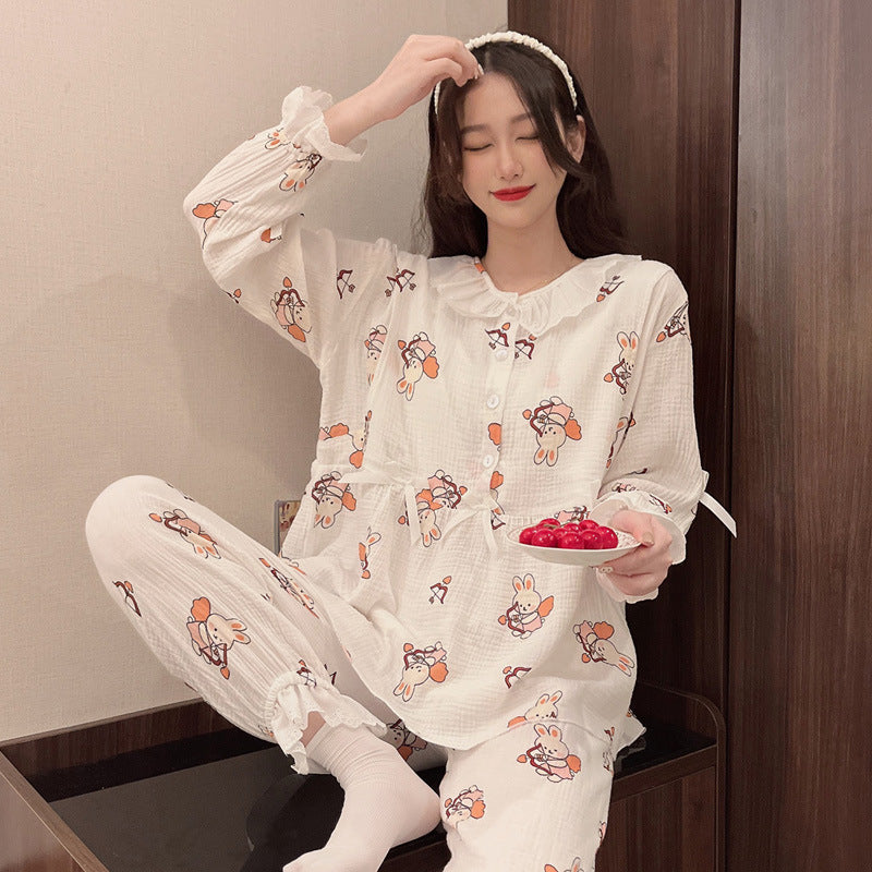 Cotton Maternity Sleepwear for Postpartum Nursing