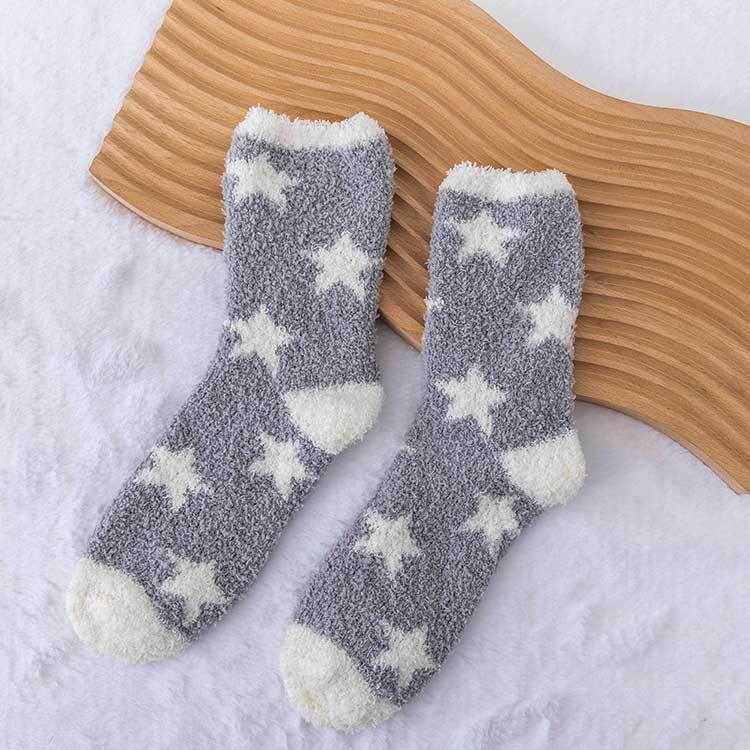 Thickened Plush Postpartum Towel Socks