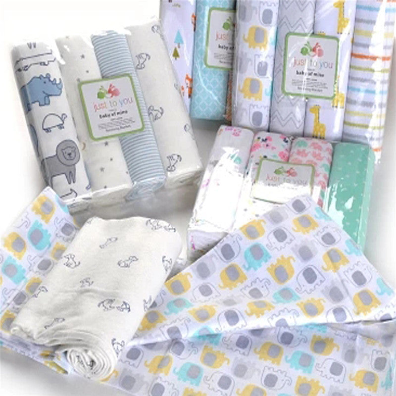 Soft Cotton Flannel Baby Swaddle Wrap Blanket