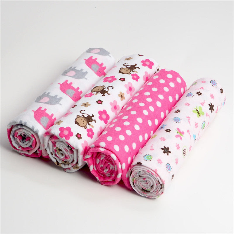 Soft Cotton Flannel Baby Swaddle Wrap Blanket